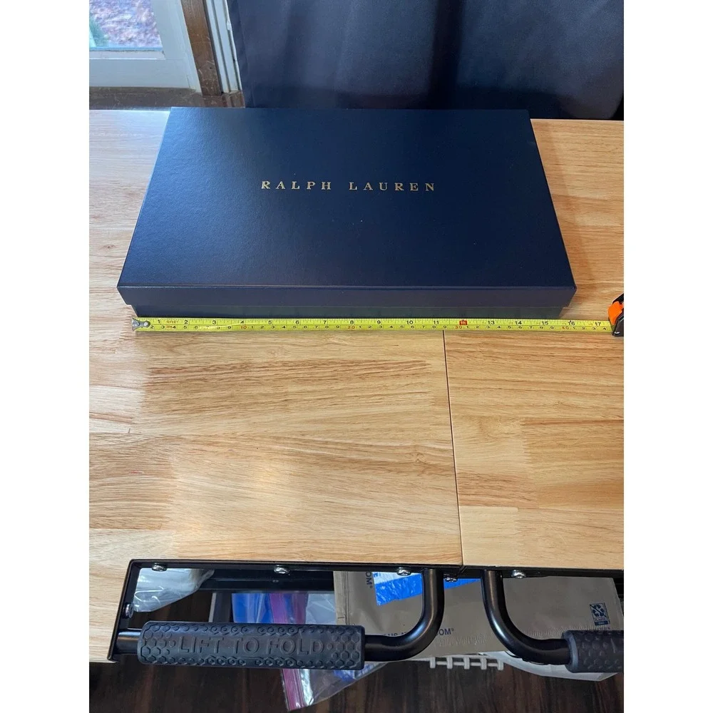 Ralph Lauren Navy Blue Gold Logo Large Gift Box‎ 16.5x10.5x2.25 Luxury Packaging
